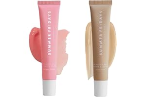 SZXLSP Summer Lippenbalsam mit Butter, Fridays Creme für die Lippen mit Pflanzenextrakt, feuchtigkeitsspendender Lipgloss ohne Kleben, glänzendes Lippenöl mit glänzendem Finish (2PC-A+B)
