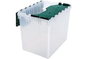 akro-mils 66486 Cldbl 12-gallon Keepbox, contenitore di plastica con coperchio attaccato, 21 – 1/5,1 cm da 38,1 cm di 12 – 1/5,1 cm, semi trasparente, 66497CLDGN