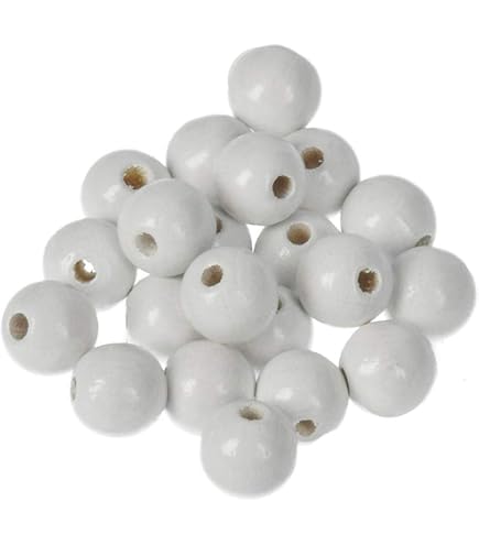 Lot De 32 Perles En Bois FSC 100% Polies, Diamètre 12 Mm, Couleur Naturelle - Pour Bijoux DIY - 7
