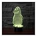 Produktbild Lustige Pinguin Nachtlicht Illusion Lampe Nachttischlampe, 7 Farben ändern Touch-Schalter Schreibtisch Dekoration Lampen Geburtstag Weihnachtsgeschenk mit Acryl Flat & ABS Basis & USB-Kabel