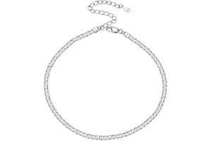 PROSILVER klassische Fußkette Armband 925 Sterling Silber Panzerkette/Figarokette/Kordelkette/Schlangenkette Fußkettchen 22+5cm verstellbar Sommer Strand Schmuck Accessoire für Frauen Männer