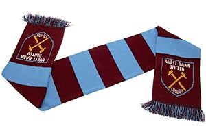 WEST HAM UNITED FC West Ham United Official Crest Bar Scarf