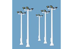 Evemodel Lot de 4 lampadaires de jeux 1:150 4 LED Échelle N 6 cm