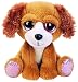 Suki Gifts Lil Peepers Fun Molly Spaniel Dog Plush Toy with Pink Sparkle Accents (Small, Brown)