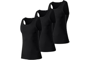 LANBAOSI 3Pack Mens Compression Tops Athletic Running Quick Dry Sleeveless T-Shirt Gym Workout Baselayer Sports Vest for Men