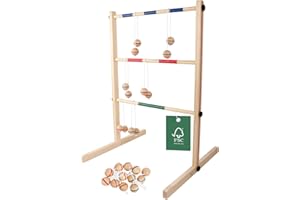 Home IT® Jeu de Ladder Golf Premium – 88x61x60 cm – Jeu d’adresse extérieur avec 6 Boules – pour Jardin, Camping ou Plage – Famille et Amis