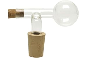 BOTTLE MASTER Look - Doseur en verre pour feux nobles - 2,0 cl = 20 ml - Pour bouteilles de 0,5 à 0,7 l, Naturel, Marron