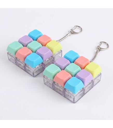 Llavero Fidget De Teclado Con Diseño De Pata De Gato – Juguete Antiestrés De ABS Con Botones Pulsables, Portátil Y Silencioso Para Oficina Y Escuela