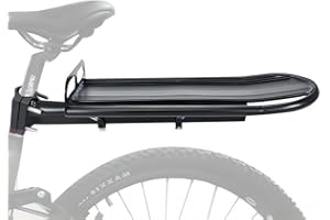 AZONELIFE Bici Portapacchi Posteriore, Portapacchi per Bagagli per Bicicletta in Lega di Alluminio, Bike Luggage Cargo Rack, Sgancio Rapido Bike Cargo Carrier Rack Bike Rear Rack, Capacità di Carico 10 Kg, Nero