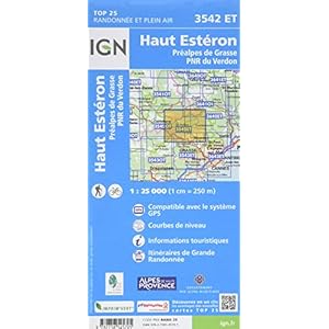 3542ET HAUT ESTERON, PREALPES DE GRASSE, PNR DU VERDON / RECTO