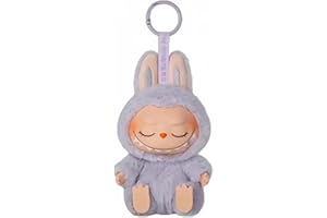 MIAOYAK Labubu Plush Keychain, Labubu The Monsters Milan Fashion Week Doll 6.3 In Macaron Plush Doll Keychain, Random Design Box Toys For Modern Home Decor