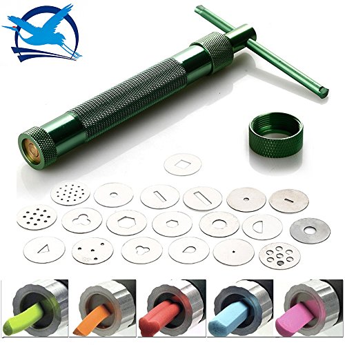 Uten® Metal Edelstahl Clay Extruder Modelierpresse Scheiben Tonpistole Cake Sugar Crafts Clay Gun DIY Tool