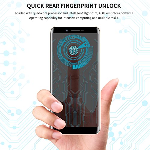 Smartphone ohne Vertrag, DOOGEE X60L 4G Dual SIM GÃ¼nstig Handy(18: 9 Vollanzeige), 5.5 Zoll Android 7.0 HD IPS Handys mit MTK6737V Quad Core, 2GB RAM+16GB ROM,Dual 13.0MP + 8.0MP RÃ¼ckfahrkamera, 3300mAh - RÃ¼ckseite Fingerabdruck entsperren - Gold