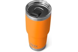 YETI Rambler - Vaso de 30 onzas, acero inoxidable, aislado al vacío con tapa MagSlider, color cangrejo rey