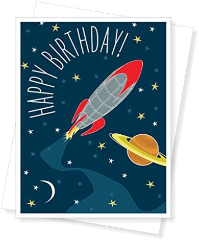 Out of this World Rocket, Birthday Greeting Card for Boy