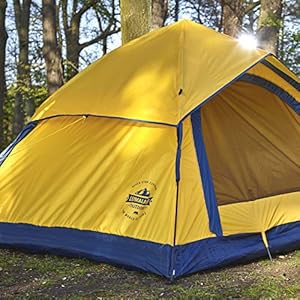 Lumaland Tenda da Campeggio Resistente e Leggera Pop Up per 3 Persone 215x195x120cm - immagine 10