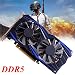 Produktbild Lifesongs DDR5 Grafikkarte, 1 GB PC Gaming-Grafikkarte, 128BIT pci-express VGA DVI HDMI-Video-Grafikkarte für PCI-Express-(schwarz + blau)