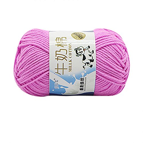 erthome Sale Lot of 1PC 50g Chunky Colorful Hand Knitting Scores Milk Cotton (A)