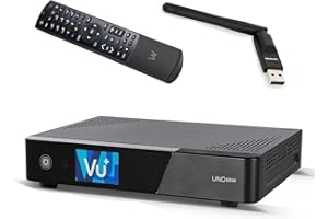 VU+ UNO 4K SE 1x DVB-C FBC Receiver Twin Tuner PVR Ready Linux Kabelreceiver UHD 2160P TV Receiver Kabel-Fernsehen mit WLAN-Stick 150 Mbits