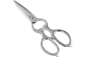 volumoon Ciseaux de Cuisine Multifonctions, Lames Tranchantes en Acier Inoxydable, Ciseaux de Cuisine Robustes, pour Maison, Viande, Verdure, Poulet, Poisson, Herbe, Noix, Peef - Argent