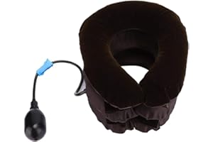 Brrnoo Collare cervicale Gonfiabile, dispositivi di trazione del Collo di Sostegno del Collo a Tubo Singolo a 3 Strati per alleviare la Pressione cervicale e Spina Dorsale cervicale Corretta(#1)