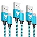 Produktbild Aione Micro USB Kabel [3-Pack, 2m] 2A USB Ladekabel - Schnellladekabel für Android Smartphones, Samsung Galaxy, HTC, Huawei, Sony, Nexus, Nokia, Kindle und Mehr (Blau)
