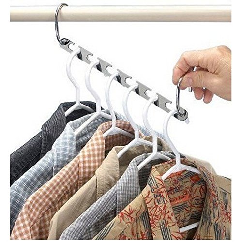 IPOW 8 Set platzsparende Kleiderbügelhalter Schrankbügel Kleiderbügel kleiderstange Mehrfachkleiderbügelhalter – Magic Organiser - 3