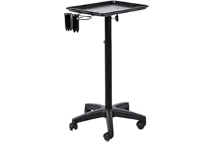 LAHOMIE Bandeja de la carretilla del salón, Herramientas de la belleza del carro de la instrumento de la peluquería de aluminio