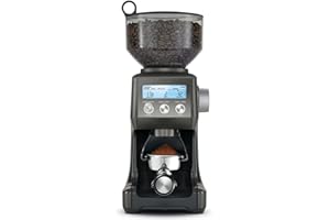 Sage Smart Grinder Pro - Molinillo de Café Eléctrico de Fresas Cónicas - Programable, Automático - 60 Configuraciones de Molienda - 165 W, Incl. Adaptadores para Portafiltros - Acero Inoxidable Negro