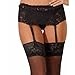 Price comparison product image Silky Wide Lace Suspender Belt Black