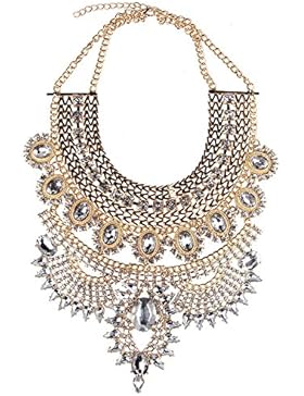 Beauty7-Modetrend damen bling-bling Schmuck Halskette Anhaengern statement Schmuck Kette Statement-Kette Halsreif