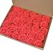 Produktbild Marry Acting Künstliche Rosen, fühlen sich an wie echte Rosen, für selbstgesteckte Blumensträuße zur Hochzeit, Party, Babyparty, Muttertag und Heimdekor, 30 Stück, rot, Rose head approx. 3-4 inches