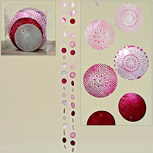 Capiz-Girlande 2er Set L180cm Perlmutt Marsala