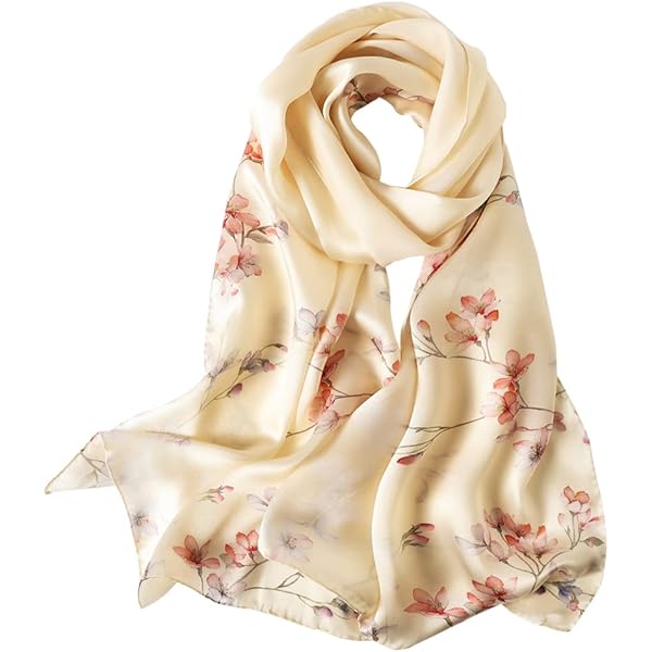 Elegante Lange Lichte Blauwe Zijden Sjaal Voor Vrouwen Kleurverloop 100% Zijde Zonwering Doek Sjaal, Blauw, L
