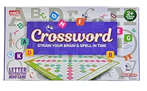 Kids Fort Presents Crossword Board Game for Kids Above 8 Years. Game Set for Kids and Adults. Indoor Game | Mind Game. English Word Puzzle Game. Educational Game.