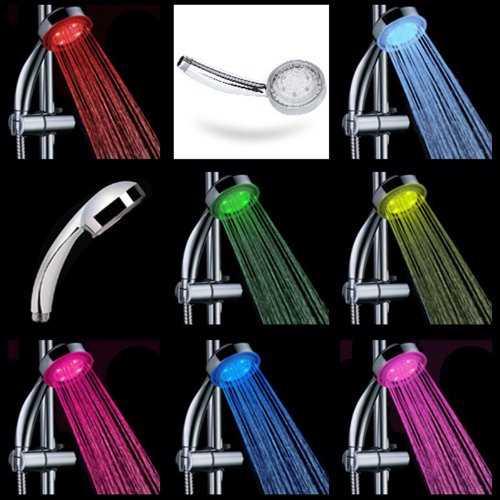 dodocool RGB 7 Farben farbwechselnden LED Duschkopf Sprinkler Automatische Kontrolle Handheld - 2
