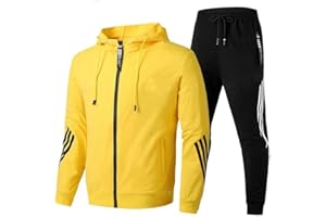 HICKMONBER Otoño Invierno Nuevo unisex Conjunto Chándal Hombre,Chandal Hombre Completo Originales,Deportivo Largo 2 Piezas Chandal con Capucha Original,unisex sudaderas con capucha y conjuntos de pantalones