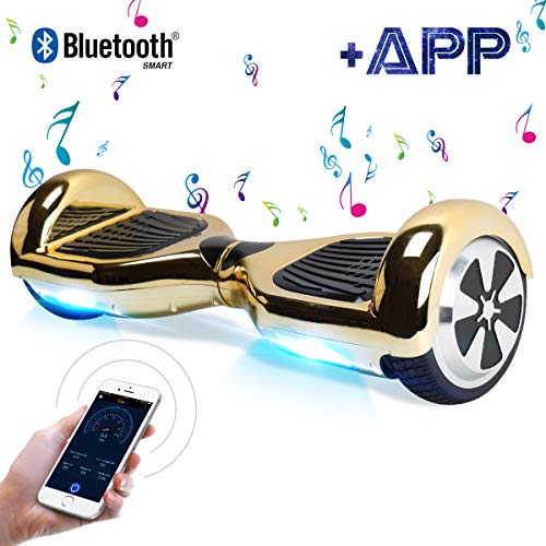 Windgoo Hoverboard Nouvelle Génération, 6.5" Overboard Intégré Bluetooth et Smart APP Contrôle, Tout-Terrain Balance Board, Enfant Adulte Cadeaux