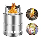 Edelstahl Campingofen Holzvergaser ELEPOWSTAR tragbare für...