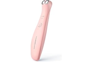 TOUCHBeauty Appareil Massage des Yeux Anti-âge, Masseur Oculaire Anti Rides avec EMS Micro Courant 42℃ Dispositif de Soins Oculaires Chauffant pour les Rides, les Poches et les Cernes AG-1883P(Rose)