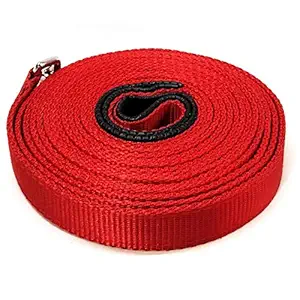 Petlicious & More Tough Nylon Padded Handle 15 Ft Long Dog Leash - Red