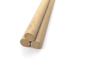 OAKCRAFTS European Oak Dowel - 1m Long (25.4mm 1" - Pack of 3)