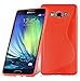 Produktbild Cadorabo DE-105342 Samsung Galaxy A7 (Modell 2015) Handyhülle aus flexiblem TPU Silikon im S-Line Design Rot