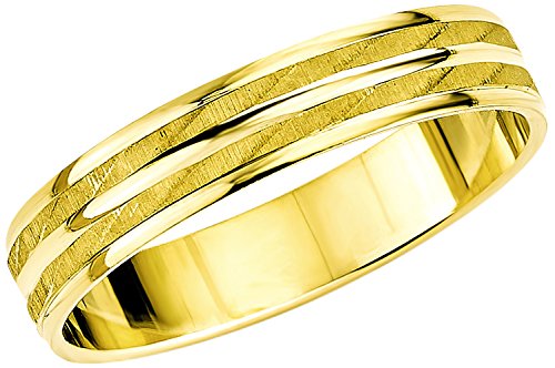 Amor Damen-Ring 333 Gelbgold teilmattiert 398879