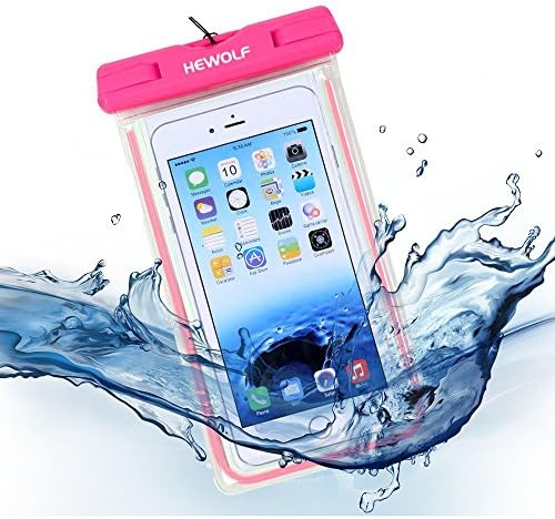 100% Waterproof Case ZOII Hewolf® Universal Durable Underwater Dry Case, Touchable Transparent Windows, with Parachute Lanyard Dry Bag for iPhone 6s, 6s plus, 6, 6 plus, 5, 5s, SE, Samsung Galaxy S7 / S7 Edage, S6 / S6 Edge, S5 , Samsung Note5,4, 3,2 and Other Smartphones; Waterproof Bag for Surfing/Boating/Swimming/Diving