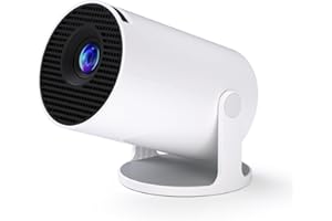 Wielio 2025 New Mini Projector, Android 11 Built-in Apps, Native 1080P 4K Supported, WiFi 6 & Bluetooth 5.4, 180° Adjustable Stand, Auto Keystone, Portable Projector for iOS/Android / Swtich2 / PS5