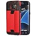 Produktbild INFLATION Litchi-Pattern Smartphone PU-Leder Handyhülle Handyschutz mit Kartenhülle mit elastisch Band für Samsung Galaxy S7 Edge Handyschutzhülle, Rot