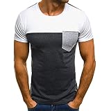 LuckyGirls Camisetas Hombre Originales Manga Corta Verano Moda Color de...