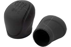 Dszemie Gear Stick Cover, 6 Speed Universal Car Shift Knob Cover Wear-Resistant and Anti-strach Elastic Silicone Gear Stick Knob Cover (Black)