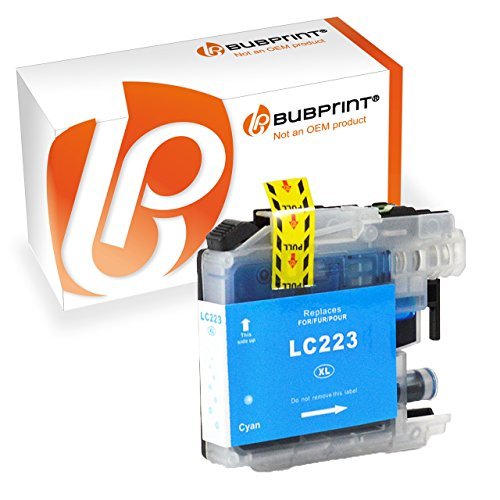 Druckerpatrone Tinten-Patrone Cyan kompatibel für Brother LC-223 XXL LC223 LC-225 mit Chip für Brother DCP-J4120 DW, Brother MFC-J4420 DW, MFC-J4425 DW, MFC-J4620 DW, MFC-J4625 DW, MFC-J5320 DW, MFC-J5600, MFC-J5620 DW, MFC-J5625 DW, MFC-J5720 DW.